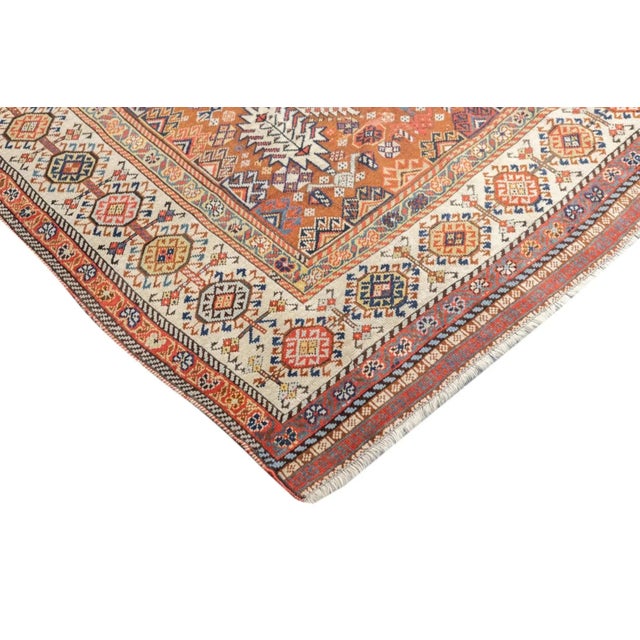 Textile Antique Qashqai Shekarlou Rug 5'8'' X 7'7'' For Sale - Image 7 of 12