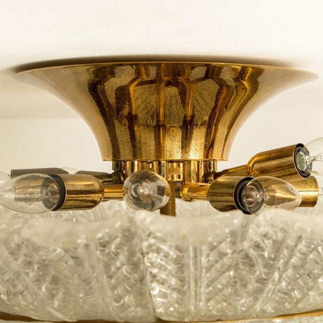 Murano Glass Ceiling Light in the style of Barovier, 1970s For Sale - Image 6 of 15