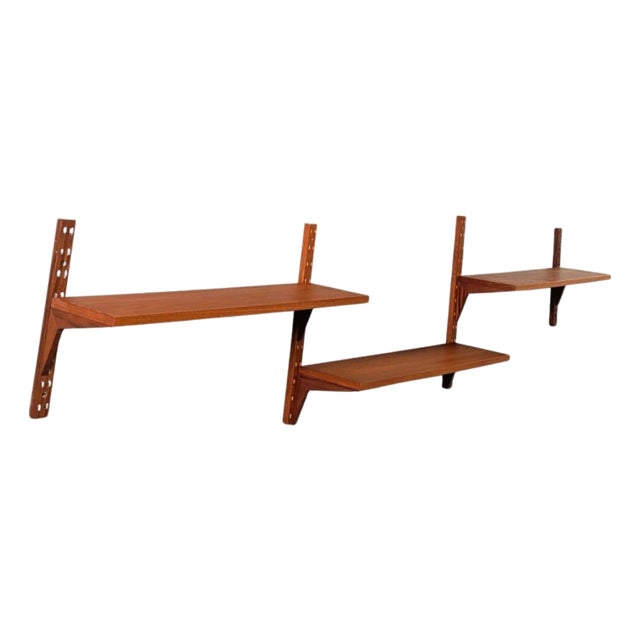 Mid-Century Teak Wall Bookcase Shelf by Poul Cadovius for Cado For Sale