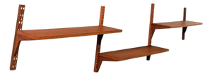 Mid-Century Teak Wall Bookcase Shelf by Poul Cadovius for Cado