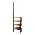 20th Century French Louis XIII Carved Walnut Library Spiral Step Ladder For Sale