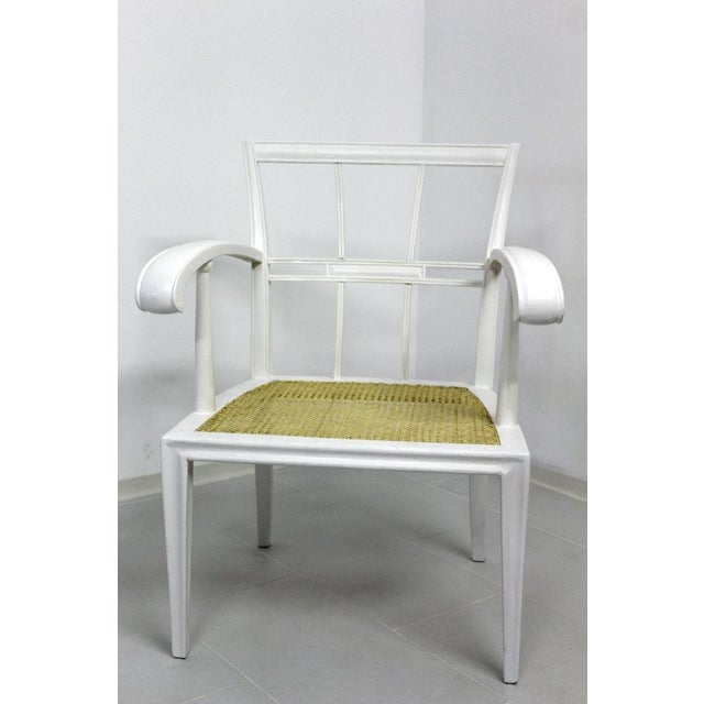 Josef Hoffmann Art Nouveau White Lacquered Beech Armchair by Josef Hoffmann For Sale - Image 4 of 18