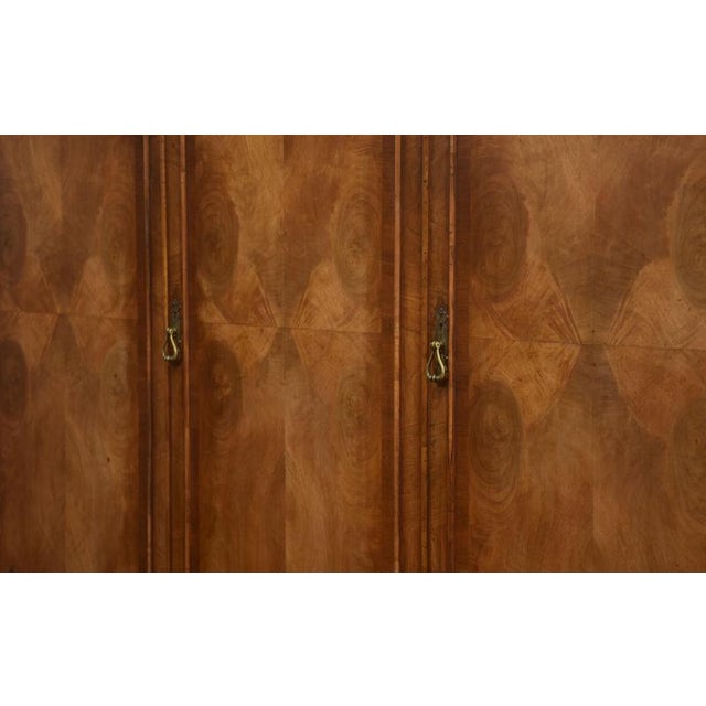 Antique Walnut Triple Wardrobe, 1890s For Sale - Image 11 of 14