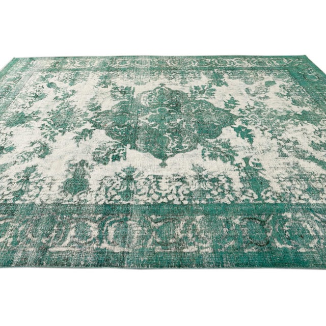 Mid 20th Century Vintage Overdye Rug For Sale - Image 11 of 12