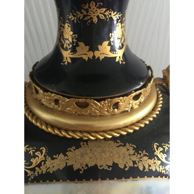 Late 19th Century Acf Victorian Romantic French Porcelain Gilt Vase For Sale - Image 12 of 13