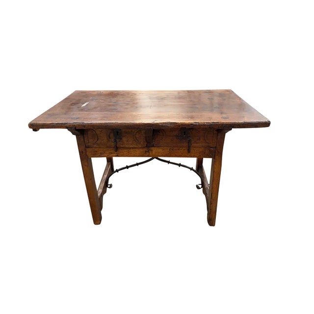 A very handsome 17th century Side Table from the Catalan region of Spain. Handsomely constructed from beautiful walnut...