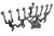 1990s Modernist Cut Steel Art Menorah Dancing Figures For Sale - Image 12 of 12