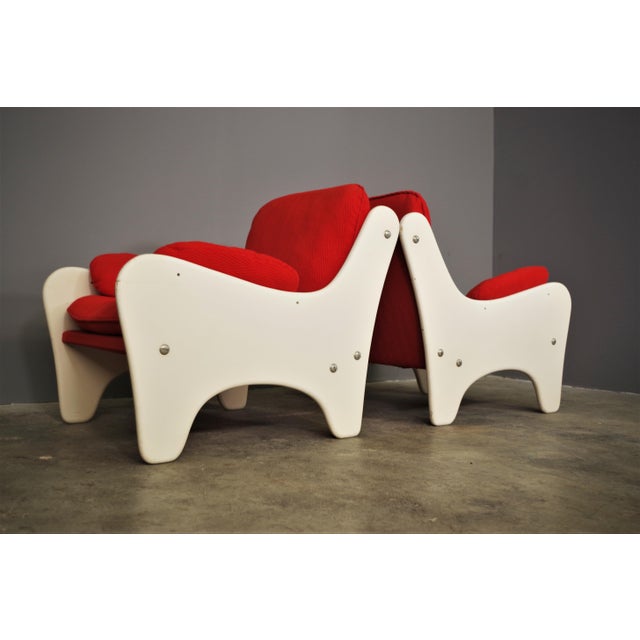 Set of Red Armchairs, 1970 For Sale - Image 11 of 18