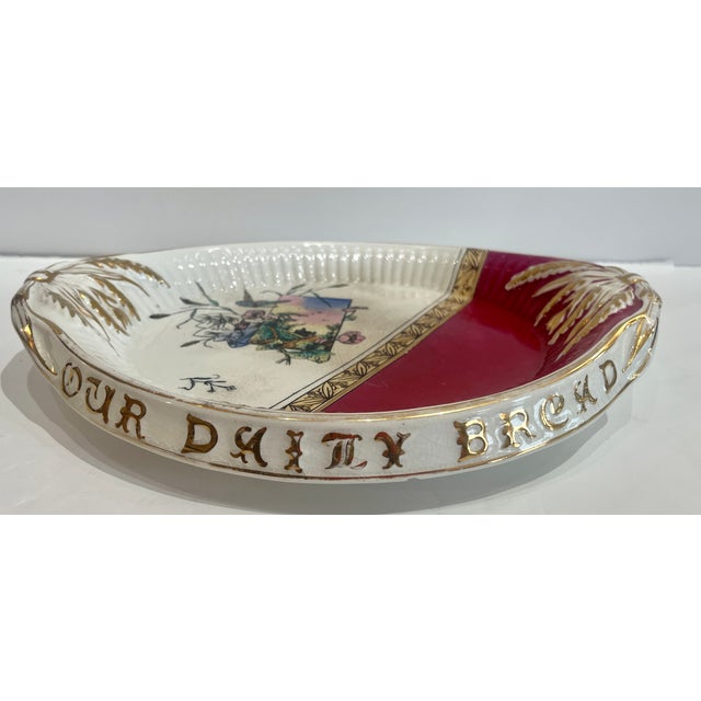 Aesthetic Movement Bread Platter Give Us This Day Our Daily Bread, 1880-1890 For Sale - Image 9 of 14