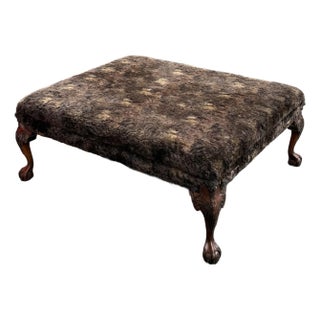 Old Hickory Tannery Chippendale Oversized Ottoman For Sale