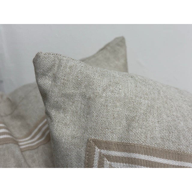 Textile Thom Filicia Home Collection Striped Border Decorative Pillows, Pair For Sale - Image 7 of 12
