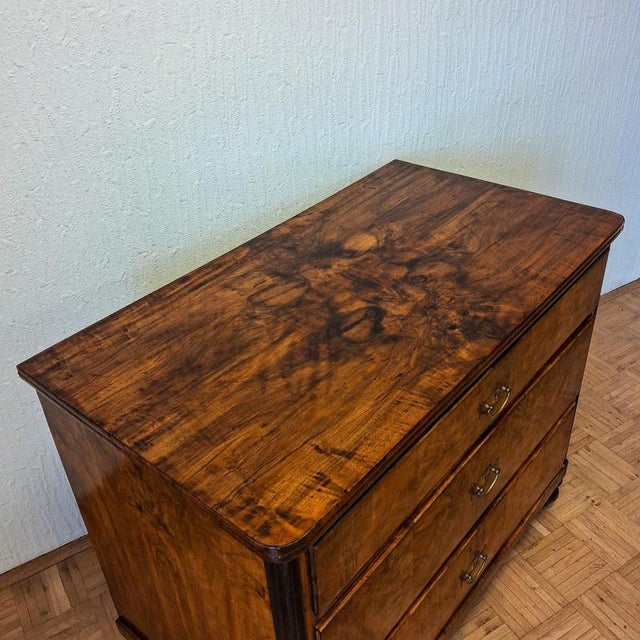 Vintage Biedermeier Chest of Drawers in Walnut, 1830s For Sale - Image 4 of 18