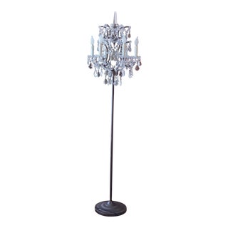 Timothy Oulton Iron annd Crystal Floor Lamp For Sale