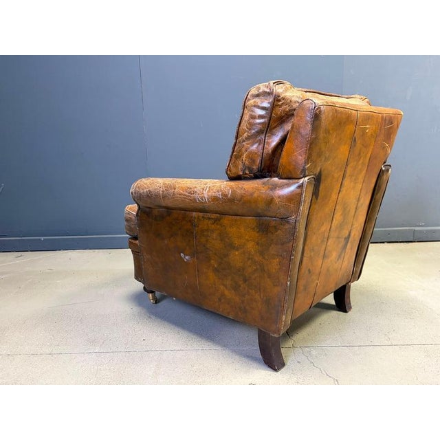 Mid-Century Modern Leather Club Chair, 1950s For Sale - Image 10 of 14