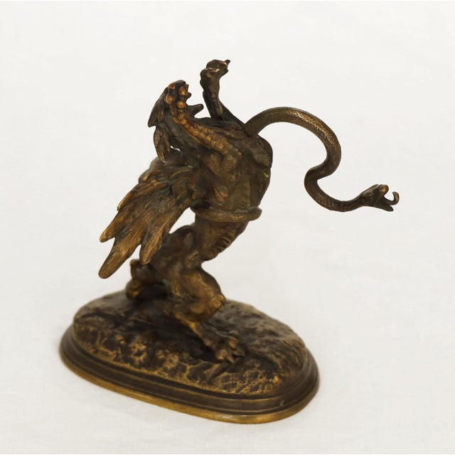 19th Century Art Nouveau Bronze Mythical Creature, 1890s For Sale - Image 5 of 7