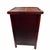 Vintage bamboo three drawer cabinet in dark mahogany stain. Petite Cabinet measures 13” w x 10.5” d x 21” h, inside drawer...
