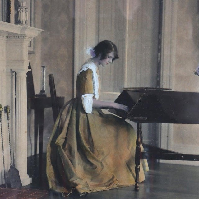 Antique Wallace Nutting Print “The Spinnet Corner”, Signed & Framed, C1900 Measures - 13 3/4" x 16 3/4" x 3/4" This is an...