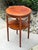 Vintage, Mahogany, Round End/Side Table, With Shelf, and Inlaid Wood Design, Federal Style, 1950’s For Sale - Image 4 of 11