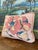 Abstract Handmade Needlepoint Floral Pillow With Pink Corduroy Backing - Accent Cushion, Made in Seattle For Sale - Image 3 of 9