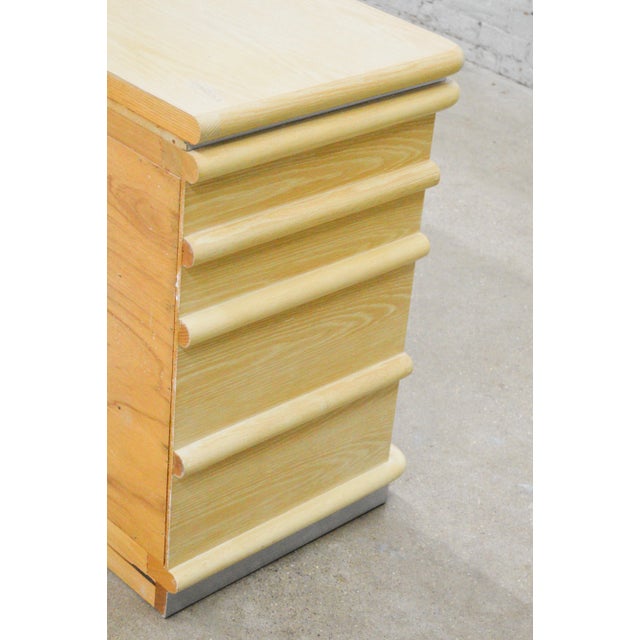 1980s Jay Spectre Century Furniture Cerused Oak Dresser Chest of Drawers For Sale - Image 11 of 12