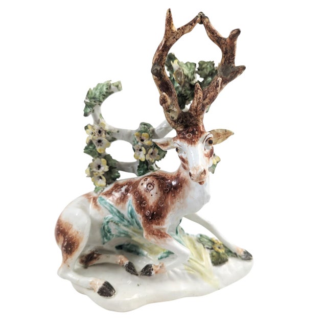 Porcelain Stag Figure with Bocage from Derby, England, 1755-1765 For Sale - Image 8 of 13