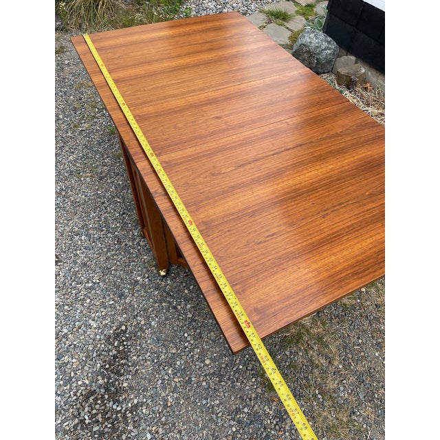 Mid 20th Century Romanian Drop Leaf Dining Table & 4 Chairs For Sale - Image 11 of 11