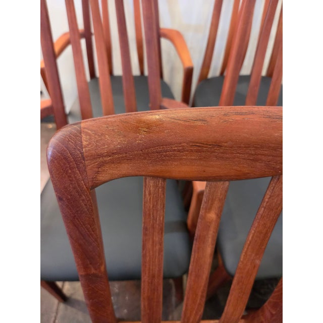 Auburn Mid - Century Danish Teak Dining Chairs Set of Eight (8) For Sale - Image 8 of 8