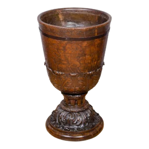 Large Georgian Mahogany Footed Urn