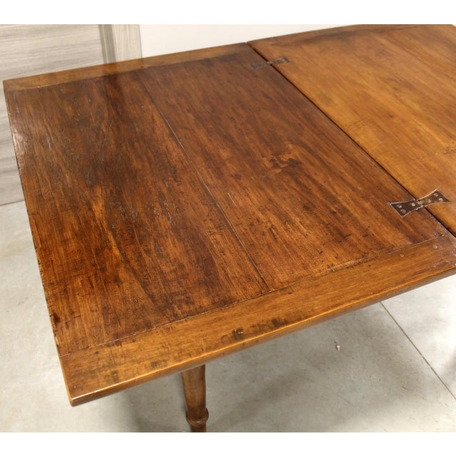 Italian Charles X Extendable Table in Walnut For Sale - Image 11 of 14