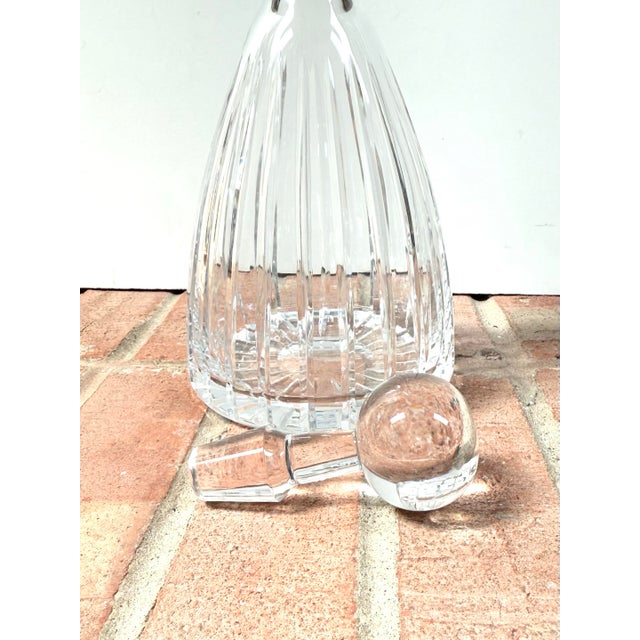 Metal 1990s Atlantis Vista Alegre Portugal Cut Crystal Whiskey Decanter & Stopper For Sale - Image 7 of 8