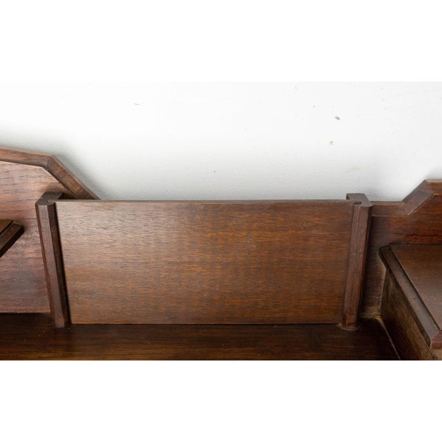 French Art Deco Entry Shelf with Cabinet & Drawers in Swiss Alp style, 1930s For Sale - Image 10 of 12