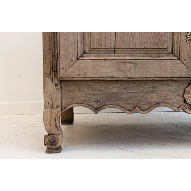 19th Century 19th Century Bleached Oak Louis XV Buffet Enfilade For Sale - Image 5 of 8
