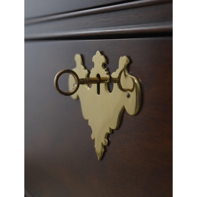 Wood Henkel Harris Mahogany Spnea Tall Highboy For Sale - Image 7 of 18