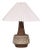 1960s Mid-Century Modern Helge Bjufstrøm, Large Table Lamp, Brown Stoneware For Sale