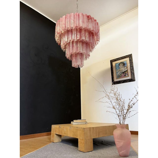 Large Vintage Murano Glass Tiered Chandelier, 1990 For Sale - Image 17 of 18