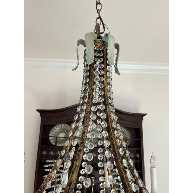 2020s David Iatesta Scalloped Tole Chandelier For Sale - Image 5 of 18