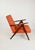 Wood Vintage VAR B-310 Armchair in Orange-Brown Structural Fabric For Sale - Image 7 of 11