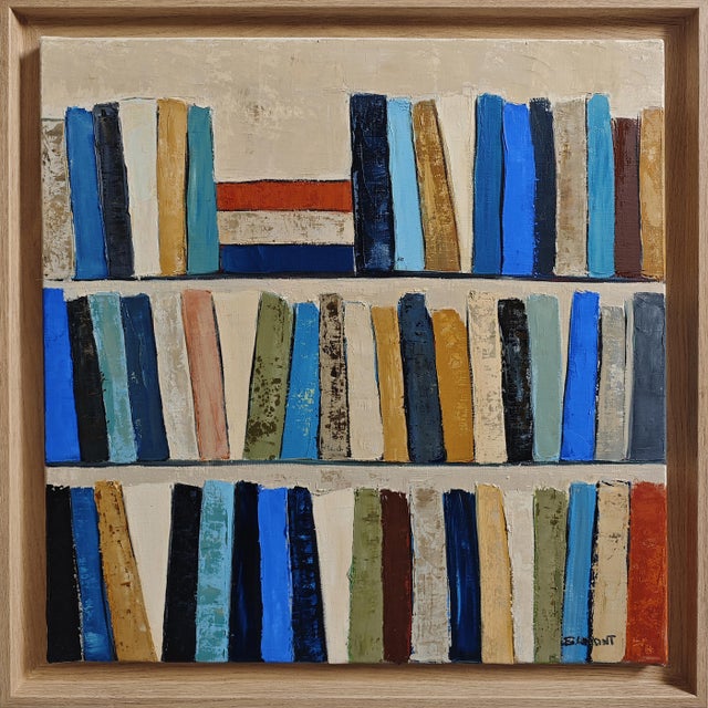 Eloge a La Lecture, Abstract Library, Contemporary, Framed by Sophie Dumont For Sale - Image 10 of 10