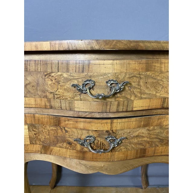 Brown Vintage Italian Bedside Tables, 1920s, Set of 2 For Sale - Image 8 of 9