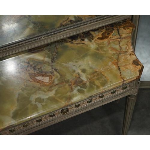 Antique Louis XVI French Dressing Room Console Table and Full Length Mirror, 1920s For Sale - Image 6 of 15