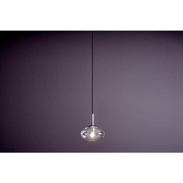 Glass Lens-Shaped Pendants from Kinkeldey, Germany, 1970s For Sale - Image 3 of 11