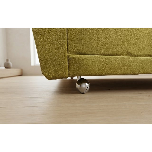 Wood Mid-Century Folding Sofa Bed in Mustard, Czechoslovakia, 1930s For Sale - Image 7 of 12