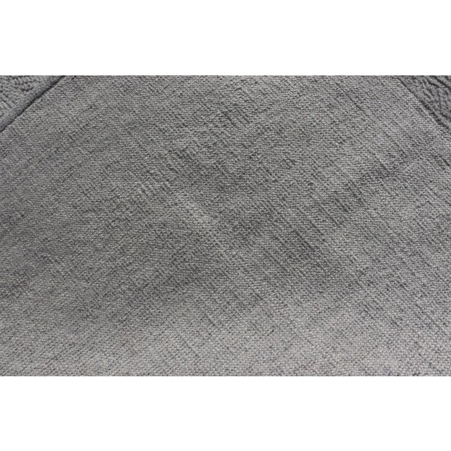 Modern Hand-Knotted Oushak Rug in Wool With Sub-Geometric Design in Cream & Neutrals For Sale - Image 10 of 11