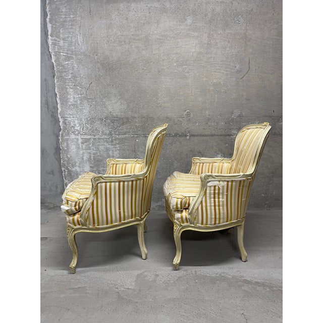 Wood Vintage Set of French Provincial Style Armchairs For Sale - Image 7 of 15