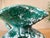 Vintage Sculptural Green Lava Glaze Ceramic Ewer With Scroll Handle For Sale - Image 16 of 18