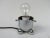 Silver Small Art Deco Chrome & Frosted Glass Table Lamp For Sale - Image 8 of 13