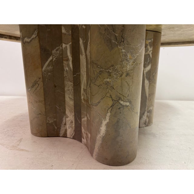 Italian Biomorphic Square Marble Table, 1970s For Sale - Image 11 of 17