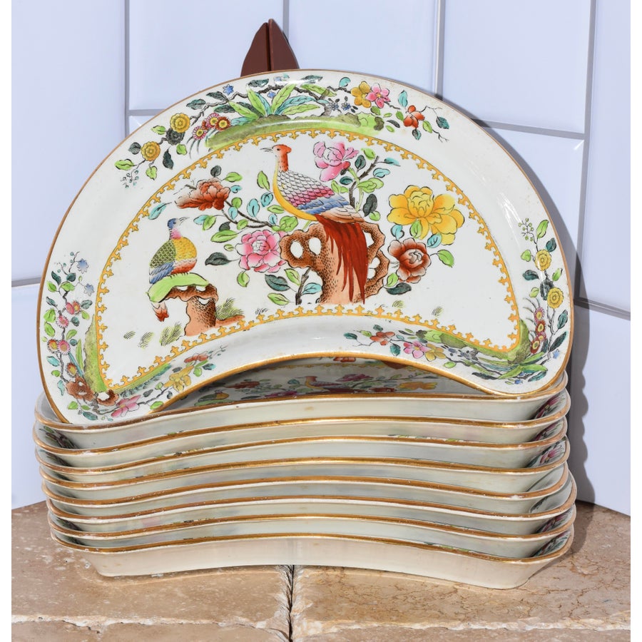 Circa 1900s Spode Copeland T. Goode & Co Flowers & Pheasant Birds