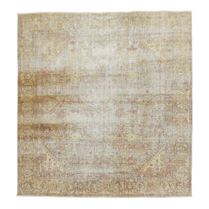 Antique Worn Square Indian Rug