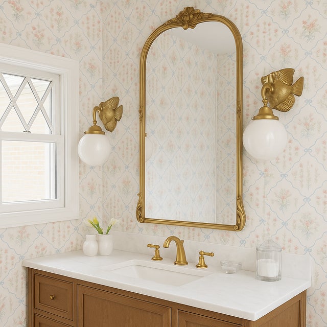 Vintage 1980s Floral Diamond Motif Wallpaper For Sale - Image 13 of 15